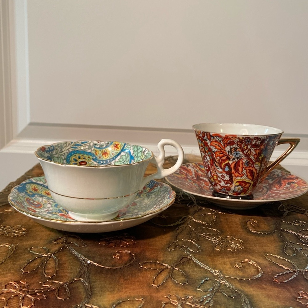 2 teacups and saucers for teacup collectors